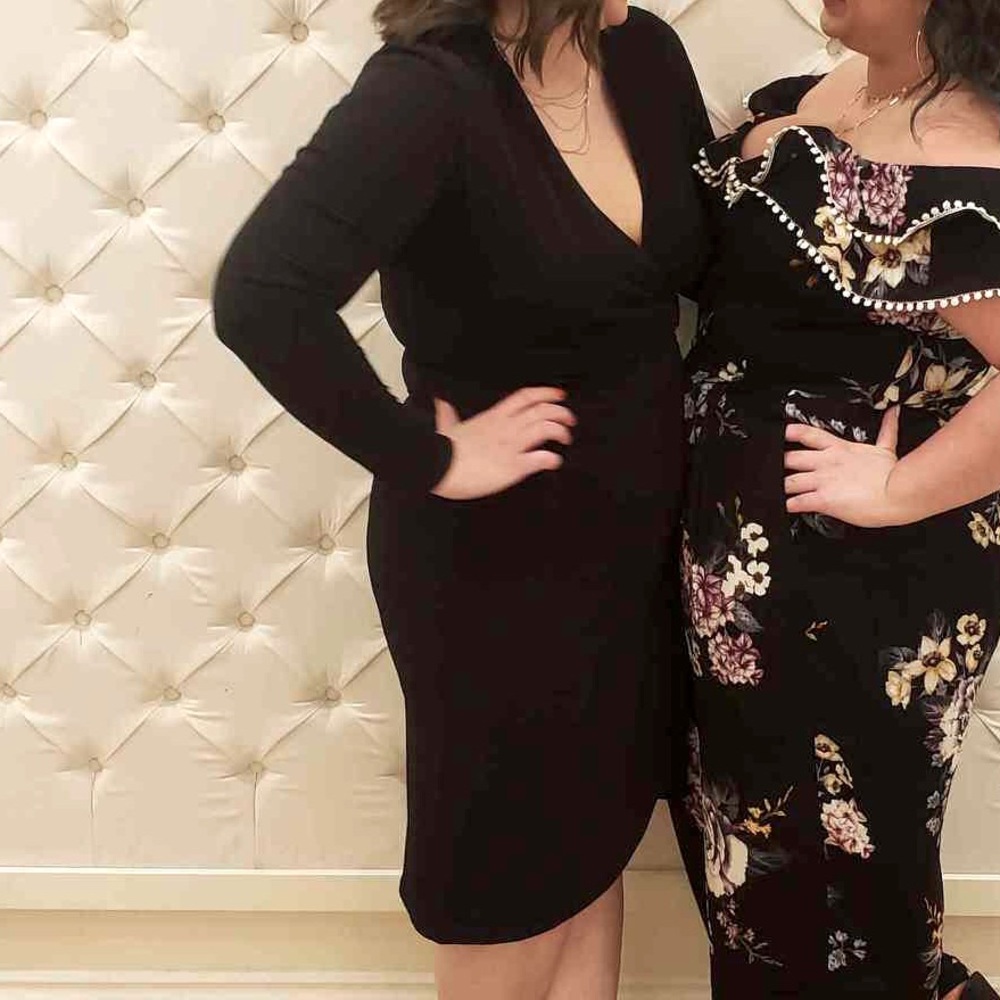 Black wrap dress